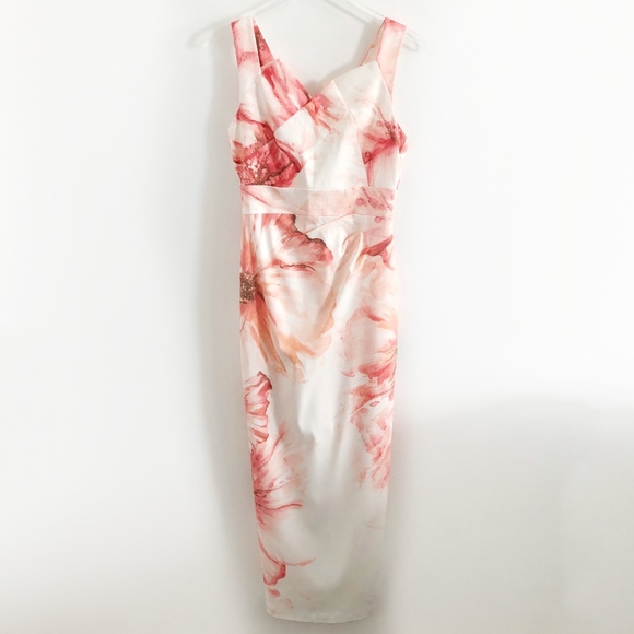 ✨sold✨karen millen • watercolor pleated neck dress - Picture 7 of 8
